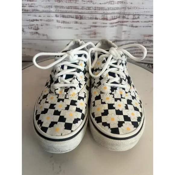 Vans Doheny Daisy Flower Checkerboard shoes Girls Size 4 - Picture 2 of 11